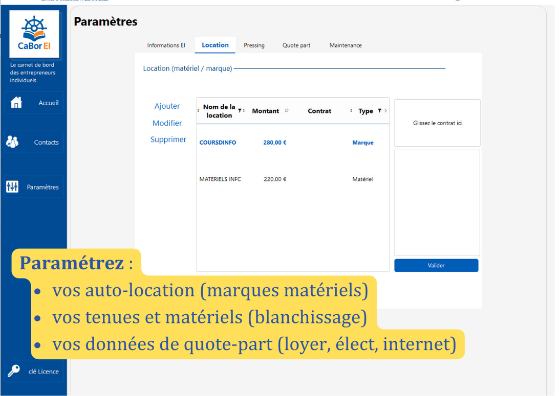 Paramétrage simple